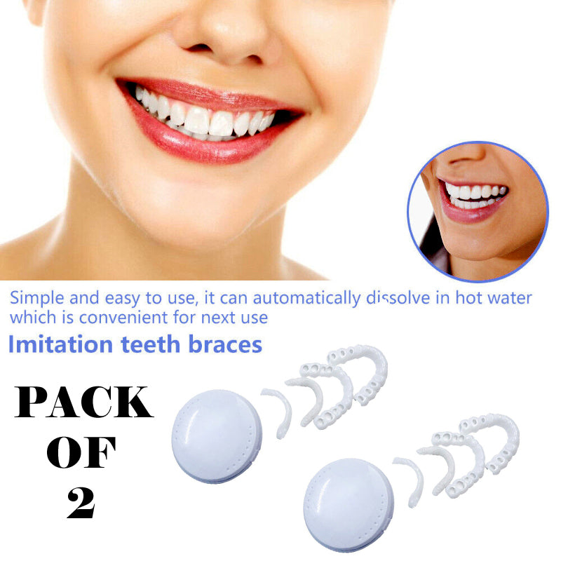 Pack Of 2 Pairs Snap-On Smile Custom Fit Perfect Smile